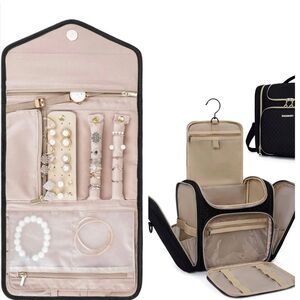 Travel Jewelry Organizer Case for Women - Pink